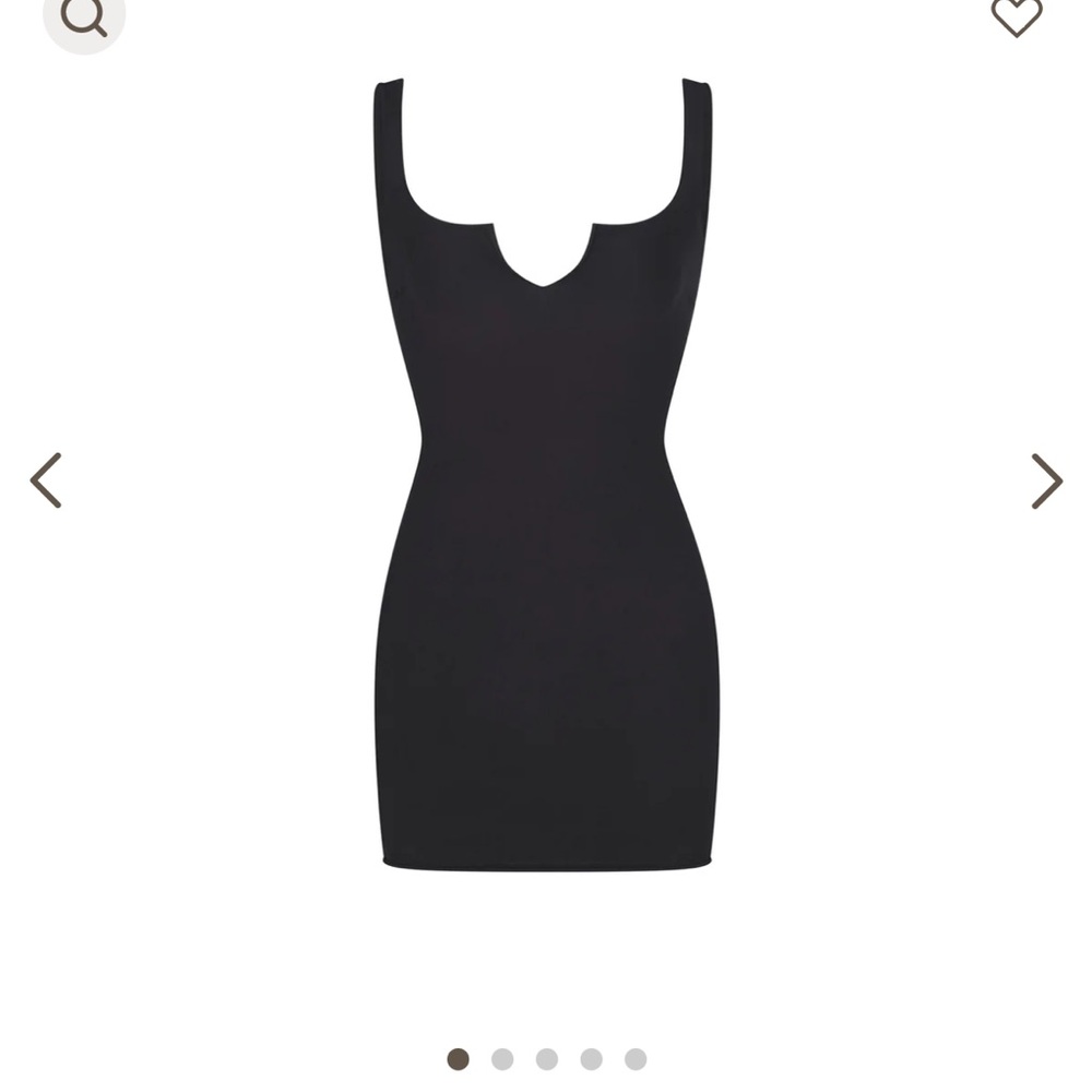 skims raw edge mini dress